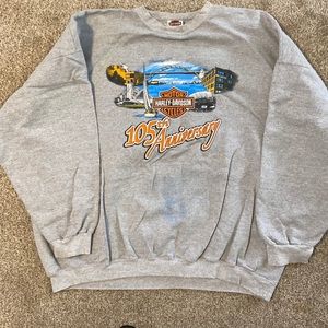 Harley Davison authentic gray sweatshirt size XXL